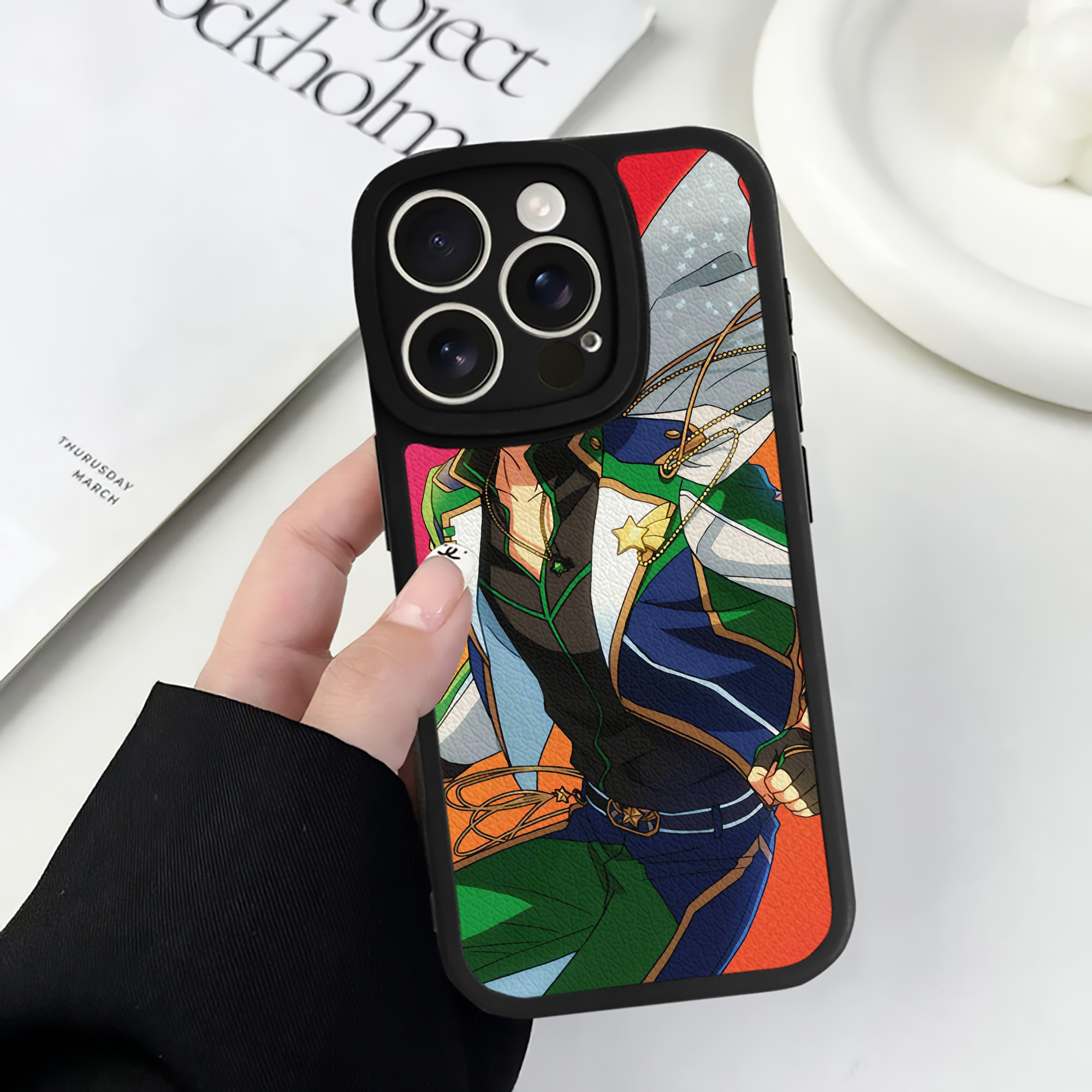 （画像用） あんさんぶるスターズ! Ensemble Stars 【iPhone 16シリーズ対応】シリコンスマホケース（レザー調） 材質：シリコン